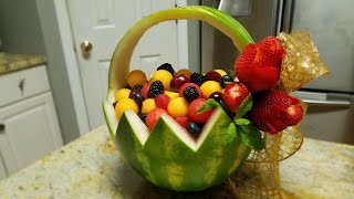 How to Make Watermelon Basket | DIY Fruits Bowl