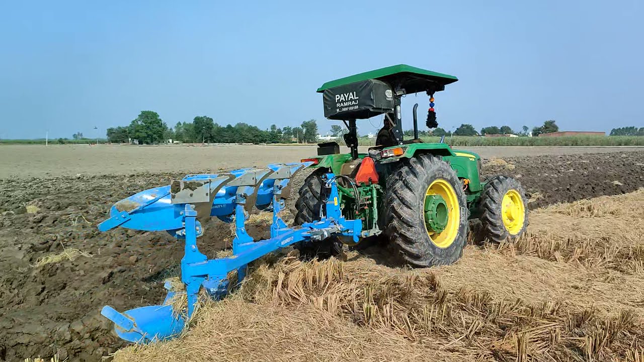 तेल का पम्पा क्यो कहते हैं इसे, John deere 5405 4wd on 3mb Lemken reversable plough,