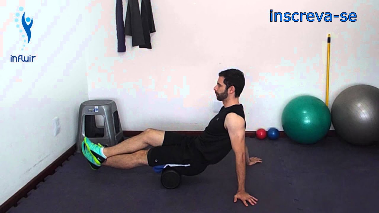 Autoliberação Isquiostibiais Foam Roller physiotherapy exercises
