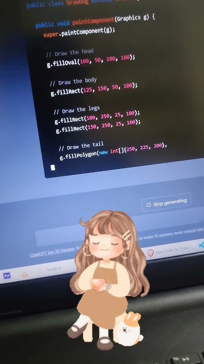 Drawing dog using Java code by chat gpt 🐶 #trendingshorts #chatgpt ...