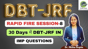 DBT-JRF BET 2025 Imp Session-08 | Imp Questions | Biodotcom by Dr. Nisha Gupta | #dbt2025 #Bet2025