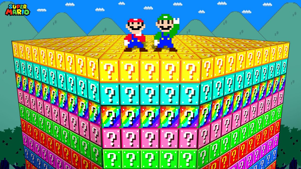 Super Mario Bros. but there are Too Many Custom Question Blocks | Win Game Mario