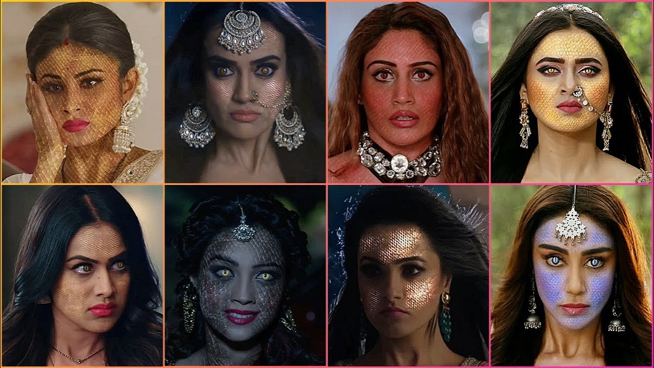 💟Tổng hợp:Màn Người Rắn lộ nguyên hình rắn(lộ da rắn)💋🐍_Tình Người Kiếp Rắn 6P-Naagin 1 to Naagin 6.