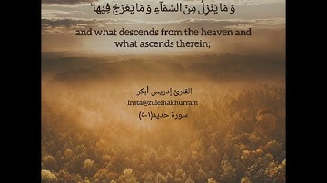 سورة الحديد ١-٥ بصوت الشيخ إدريس أبكر..Surah Al  Hadeed ayats 1-5 by Sheikh Idress Abkar