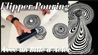 Flipper Pouring Technique Puddle ou Flaques #acryliquepouring N°232