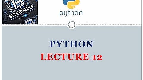 Python Tutorial for Beginners || Day 12 with Python
