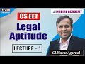 CSEET|Live Lecture 1| Legal Aptitiude| CA Mayur Agarwal