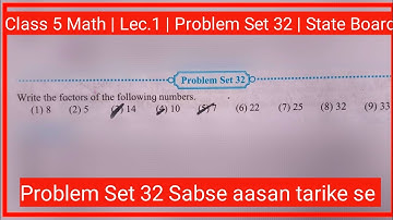 Class 5 Math | Chapter 8 | Lecture 1 | Problem Set 32 | by Math teaching with Madhuri | State Board