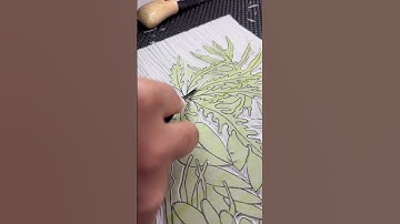 My daily carving video. I love this progress #printmaking #linocut #linocutartist #workingartist