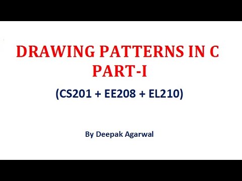 Drawing Patterns in C in Hindi By Deepak Agarwal - YouTube