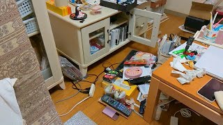 【汚部屋の片付け#37】また掃除も片付けもできず部屋が荒れてきてしまいました(再公開)