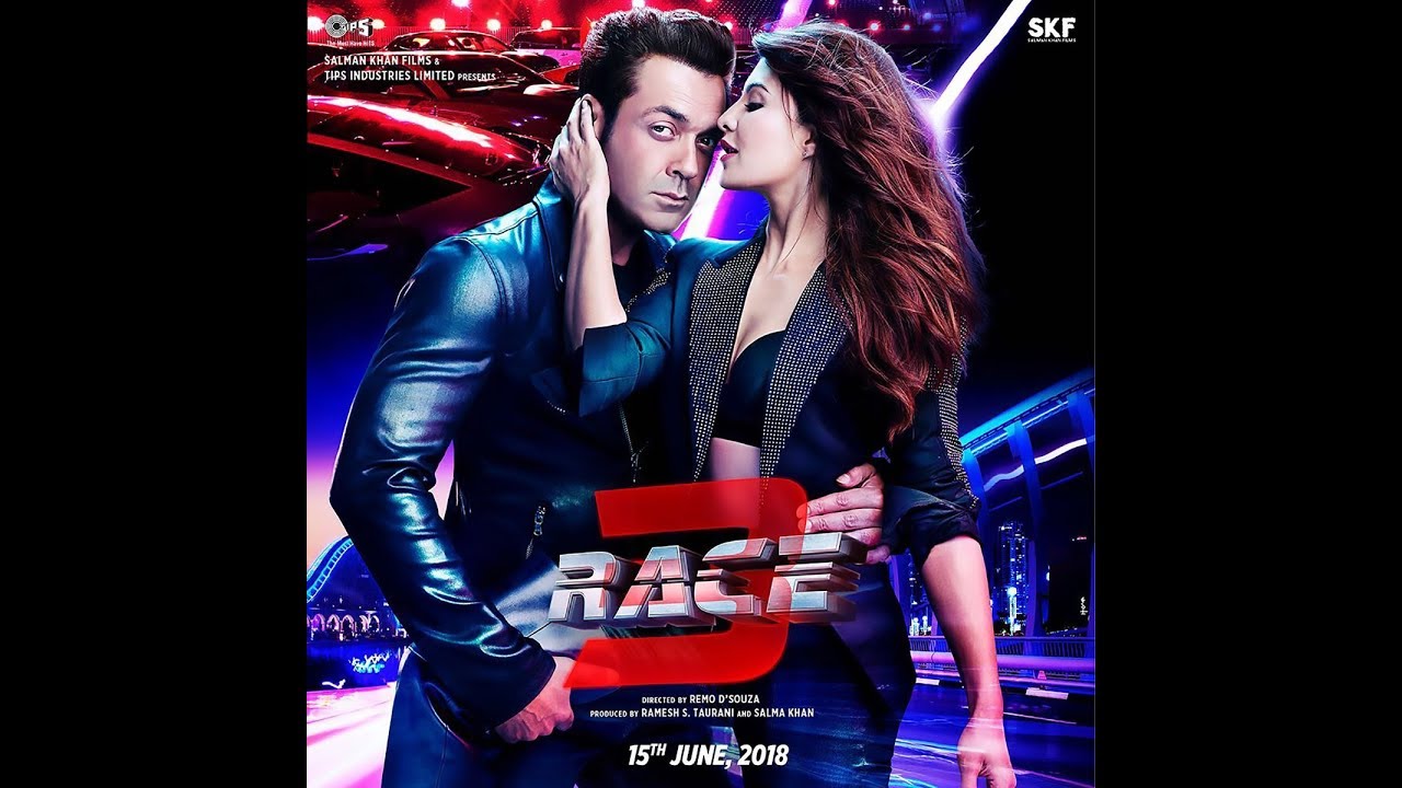 Race 3 Movie Poster - Bobby & Jacqueline Fernandez | Remo D'Souza | 