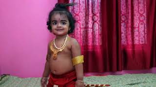 Baby photoshoot at home#krishna dress photo shoot screenshot 1