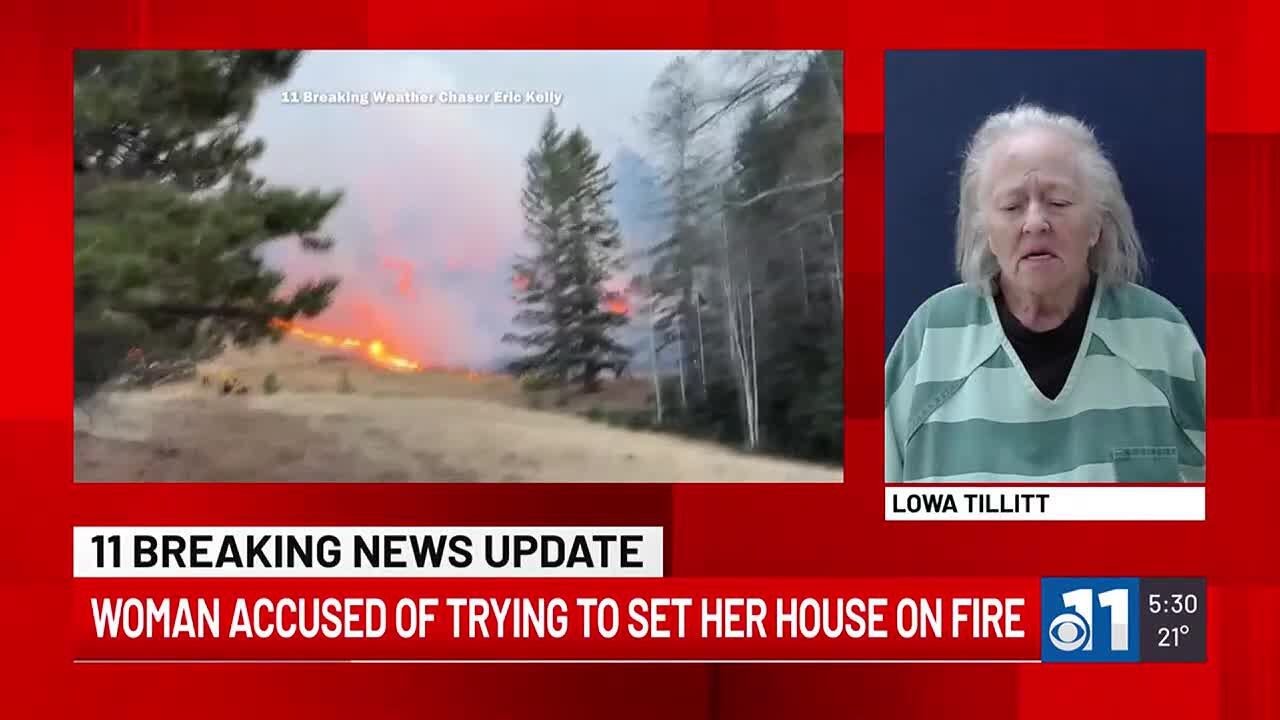 WATCH: Woman accused of trying to set her house on fire - YouTube