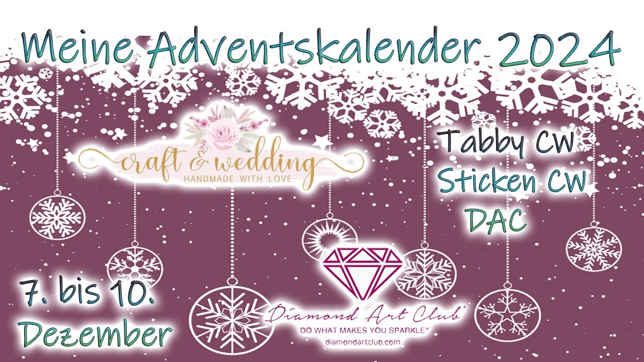 Diamond Painting Adventskalender Craft&Wedding Tabby & Sticken & DAC Diamond Painting Adventskalender Craft&Wedding Tabby & Sticken & DAC