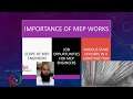 MEP works Installation brief DEMO by MEP TECH TIPS in english