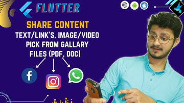Flutter Share Content like Text, Url, Image, video & Document files using share plus package