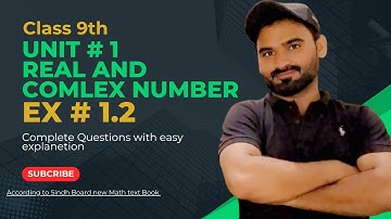 Class 9 Math | Ex 1.2 Full Solution | 100% Easy Method | Sindh Board Karachi Board New Book 2025