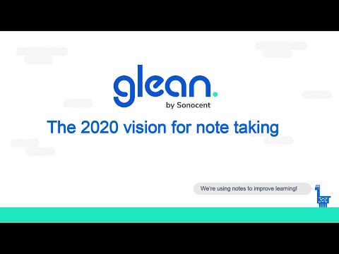 ADCET Webinar Glean the 2020 vision for note taking