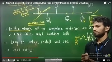 Network Basics | Lecture-08 | Ring & Bus Topology | By Devendra Sir | IICS COLLEGE |