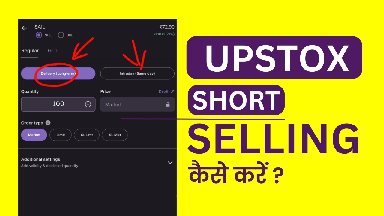 Upstox में Short Selling कैसे करें? How to do Short Selling in Upstox