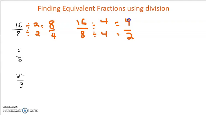 Finding Equivalent Fractions - multiplication and division