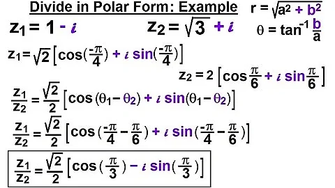 Calculus 2: Complex Numbers & Functions (15 of 28) Divide in Polar Form: Example