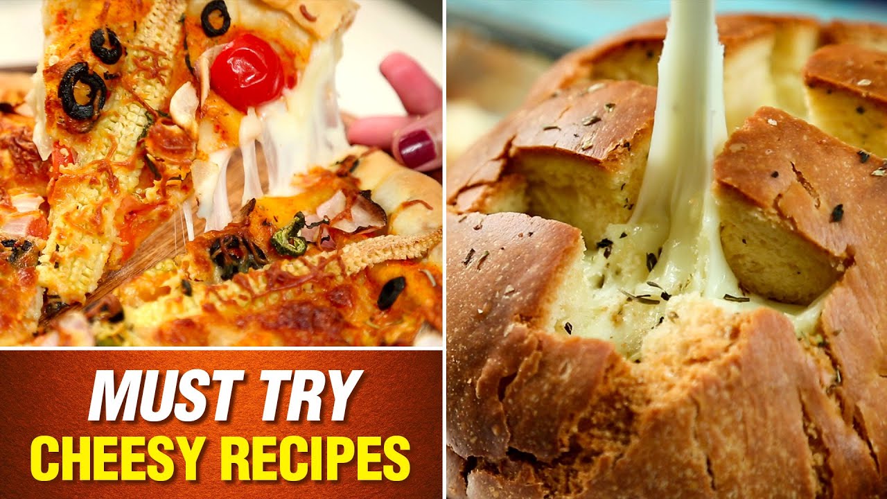 3 MUST TRY CHEESE RECIPES| Bread Fondue | Cheese Burst Pizza | Cheese Balls|Mozzarella Cheese Recipe | Rajshri Food