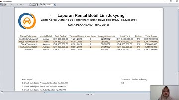 Membuat Ireport dan Apilkasi Rental Mobil Menggunakan NetBeants 8.2 UAS PBO1