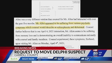 Attorneys for Delphi murder suspect Richard Allen want him moved to Cass County facility