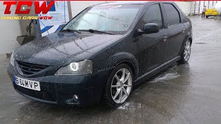 Dacia Logan Static on TSW Rims Custom Angel Eyes Tuning Project