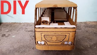 How to make cardboard bus