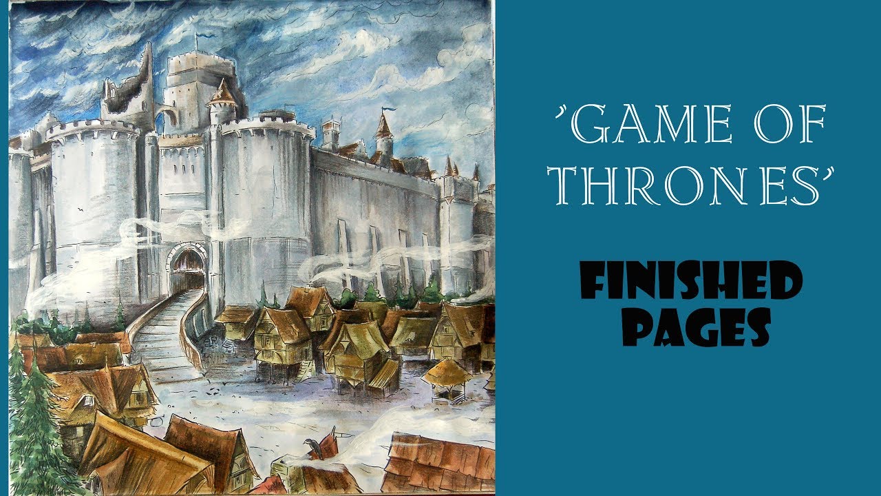 Game of Thrones Coloring book Finished pages review