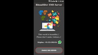 SMS Server API App.apk To Send SMS From Android Mobile connected with same WIFI/Hotspot in VB.NET screenshot 1