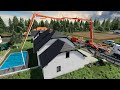 Coulage de bton en utilisant la pompe  bton pour installer une piscine  farming simulator 22