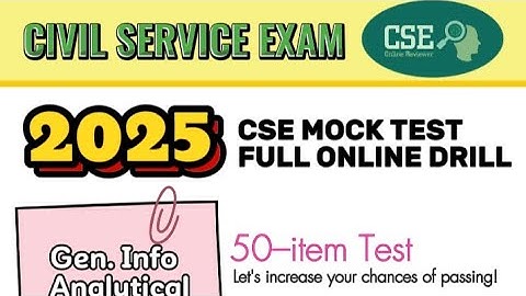 2025 CSE MOCK TEST FULL ONLINE DRILL | Test your overall ability!