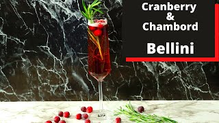 Cranberry Chambord Bellini | Holliday Cocktail