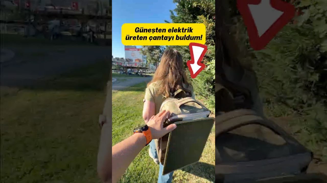 Güneşten elektrik üreten sırt çantası