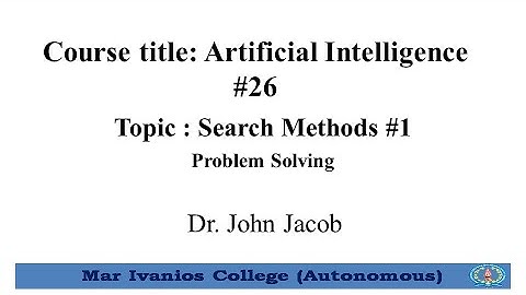 Artificial Intelligence #26 | Search Methods #1 | State Space Representation