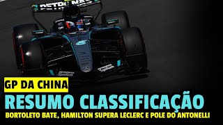 HAMILTON SUPERA LECLERC, VERSTAPPEN EM 8º, BORTOLETO BATE E POLE DO ANTONELLI | GP CHINA F1