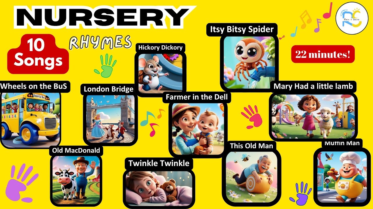 Twinkle Twinkle, Old MacDonald & More | 10 Popular Kids Rhymes Compilation | Rain n Shine Kids