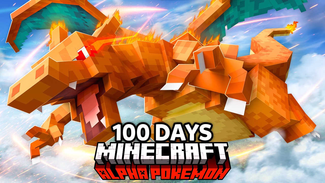 I Spent 100 Days as an ALPHA TRAINER in Pokémon Minecraft VS my Rival! (Duos Cobblemon)
