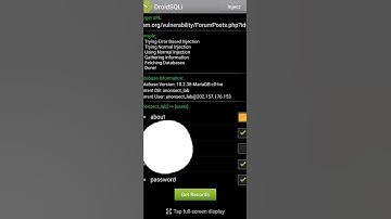 SLQ injection auto using DroidSQLI #sql  #sqlinjection