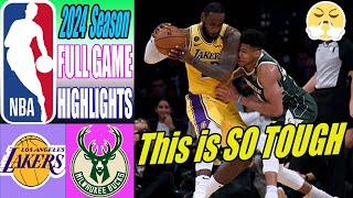 Los Angeles Lakers vs Milwaukee Bucks [FULL GAME] QTR | NBA Highlights 2024