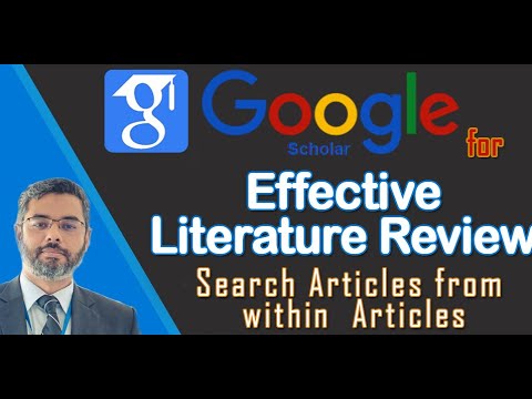 what is literature review google scholar