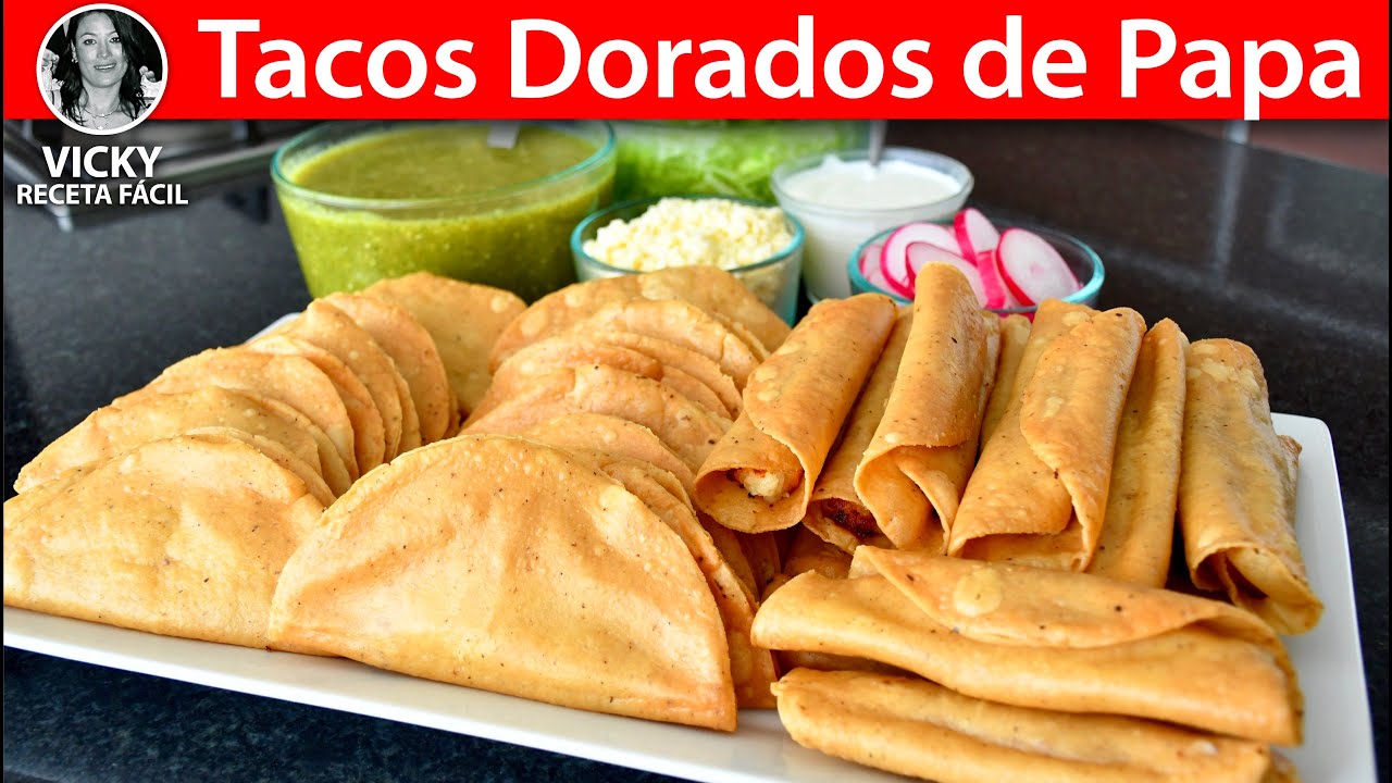 Tacos Dorados de Papa Truco para que no se salga | #VickyRecetaFacil | VICKY RECETA FACIL
