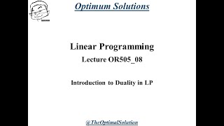 Introduction to Duality in LP