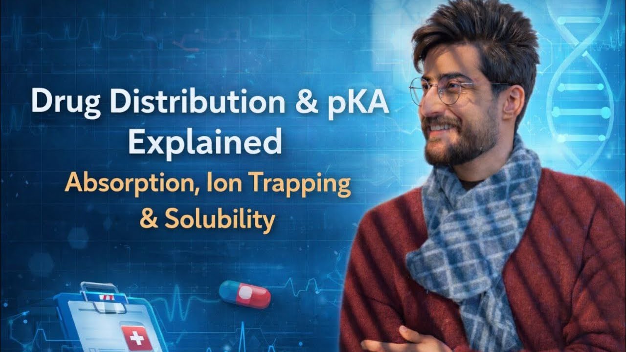 Drug Distribution & pKa Explained | Absorption, Ion Trapping & Solubility part2 CHAPTER 2