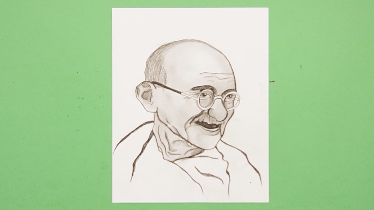 Drawing Gandhi ji  YouTube