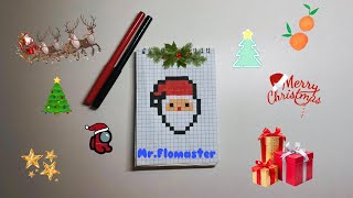 Как Нарисовать Деда Мороза По Клеточкам 🎅 / How to Draw Santa Claus 🎁 / Рисунки по клеточкам #Pixel
